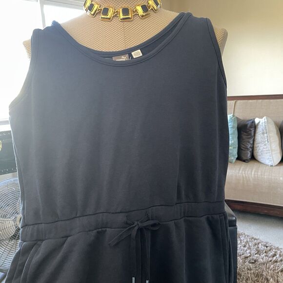 PUMA Women's In Drawstring Romper Navy Blue Size Large Athletic Casual Sporty - Picture 10 of 16